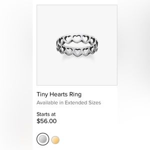 James Avery Size 7 Heart Ring